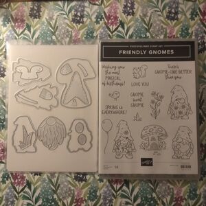 Stampin Up Friendly Gnomes Stamp Set And Coordinating Dies